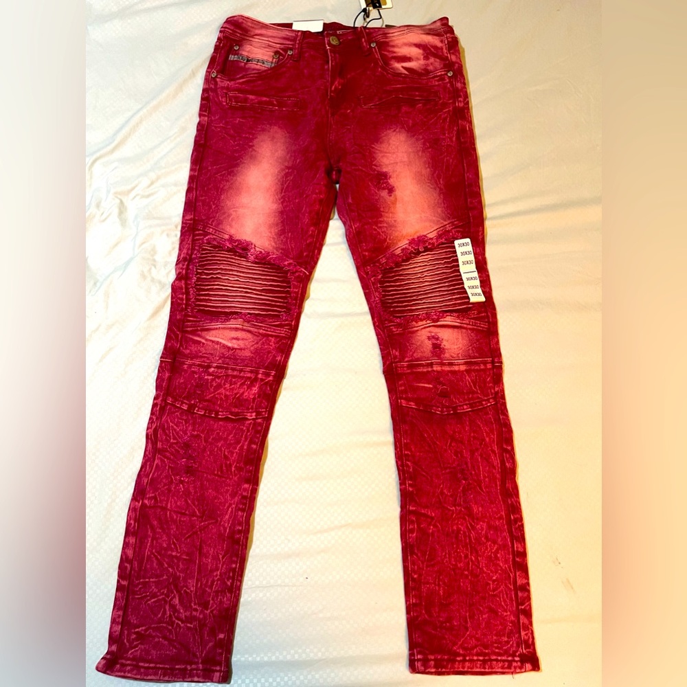 Burgundy Skinny Jeans Size 30